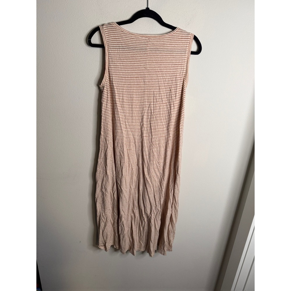 Toast UK Striped Sleeveless‎ Knit Tank Midi Dress Casual Everyday Scoop Neck - Picture 4 of 4